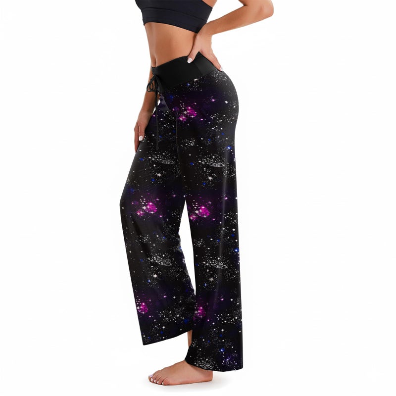 TNNZEET Women's Wide Leg Pants with Pockets - Casual Loose Yoga Trouser Pants Sweatpants Palazzo Lounge Pajama Pants - Image 1
