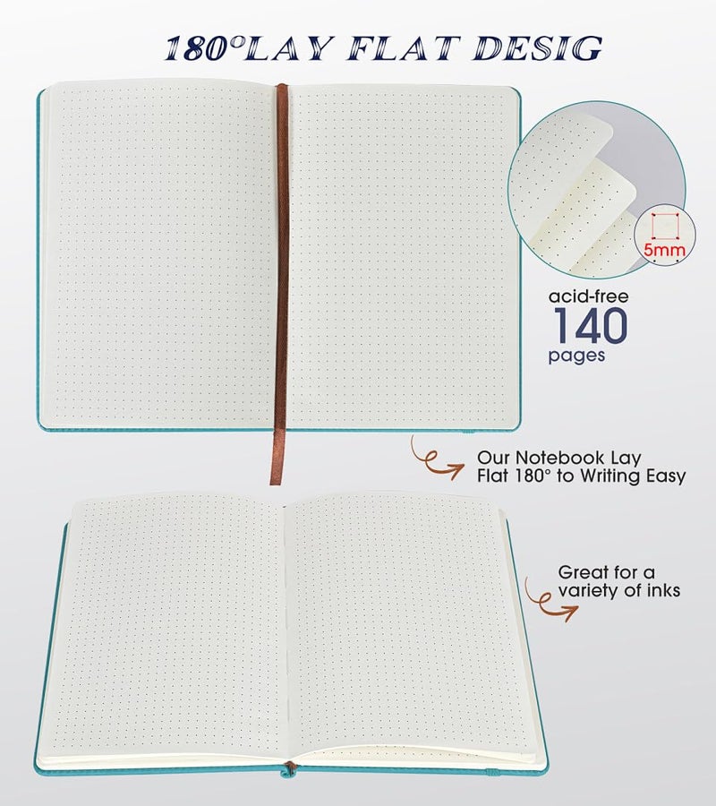 Biuwory Lined Journal Notebook for Women Men,256 Pages B5 Large Hardcover Leather Journals for Writing,Travel,Business,Work & School,College Ruled Notebooks for Note Taking,Diary Notepad 7.8"×10.2" - Image 5
