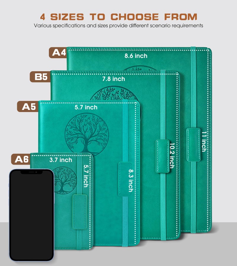 Biuwory Lined Journal Notebook for Women Men,256 Pages B5 Large Hardcover Leather Journals for Writing,Travel,Business,Work & School,College Ruled Notebooks for Note Taking,Diary Notepad 7.8"×10.2" - Image 2