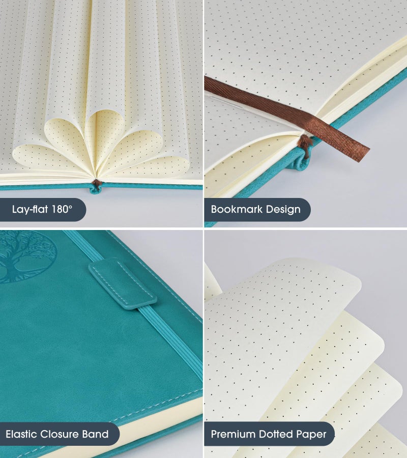 Biuwory Lined Journal Notebook for Women Men,256 Pages B5 Large Hardcover Leather Journals for Writing,Travel,Business,Work & School,College Ruled Notebooks for Note Taking,Diary Notepad 7.8"×10.2" - Image 4