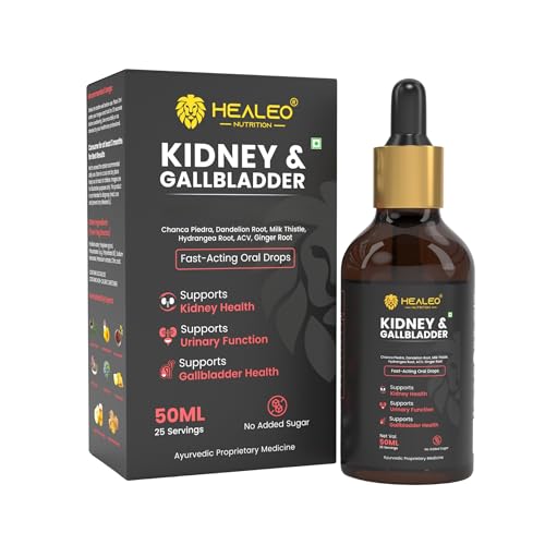 HEALEO Kidney & Gallbladder Stone Braker | Chanca Piedra, ACV, Ginger, Dandelion Root | Supports Kidney & Gallbladder Health | 50ml - 25 Servings - Image 1