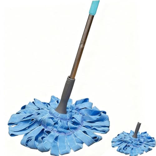 EaseYourDay Self-Wringing Twist Mops, Hands-Free Ratchet Wringing, Microfiber Mop with 1 Extra Refill - Image 1