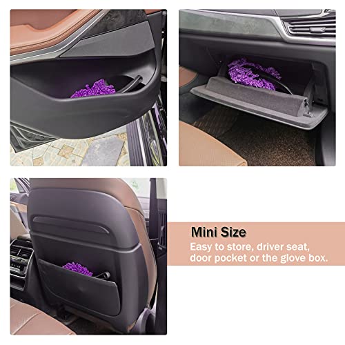 amiss فرشاة تنظيف داش السيارة الصغيرة من أميش - عبوة 2، فرشاة تنظيف متعددة الوظائف، ملحقات داخلية وخارجية للسيارة، أداة تنظيف وغسيل للسيارة - بنفسجي - Image 5
