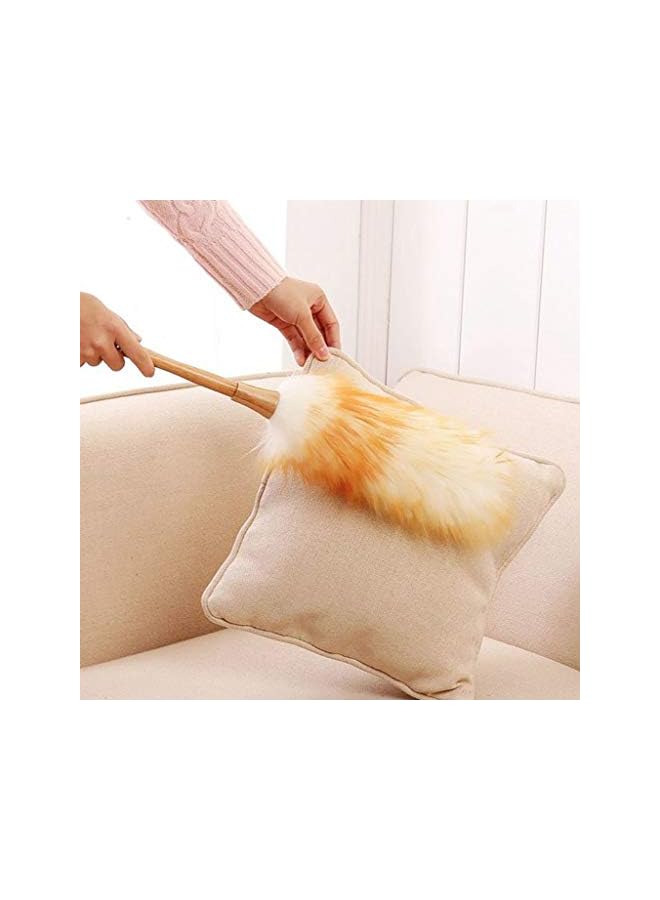 promass Household Feather Duster Dusting Cleaning Brush Wool Duster Brush for Dust Broom Fans Blinds Duster Mites Dusting Brush - Image 3