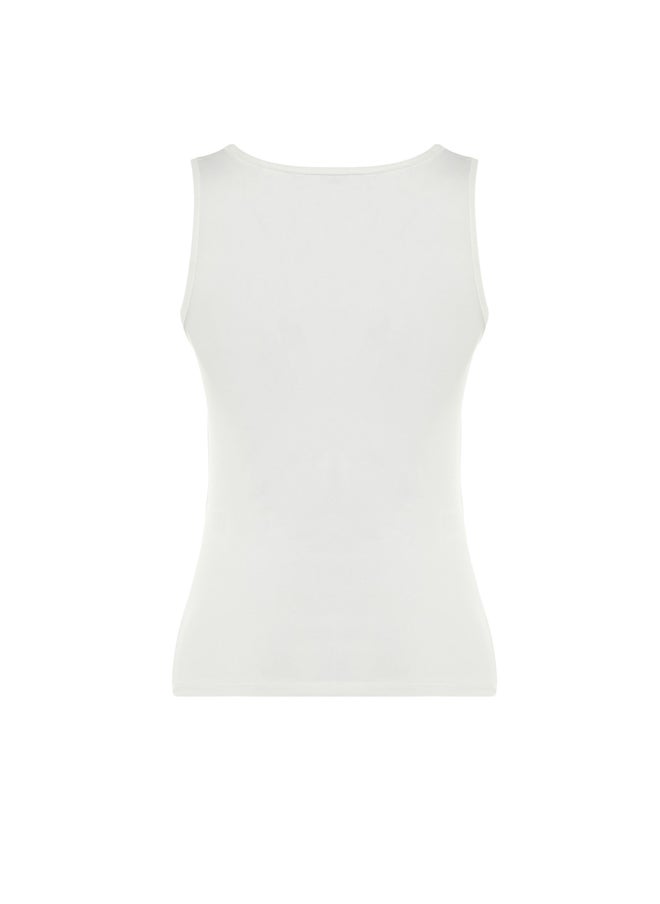 trendyol - Ecru Square Neck Knitted Undershirt TWOSS23AL00037 - Image 1