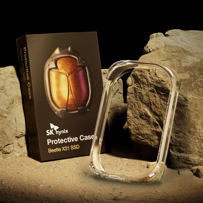 SK Hynix Beetle X31 1TB Portable SSD with DRAM, up to 1050MB/s, USB 3.2 Gen2, External Hard Drive Compatible with PC, Mac, Laptop, PS5 (Champagne Gold) - Image 3