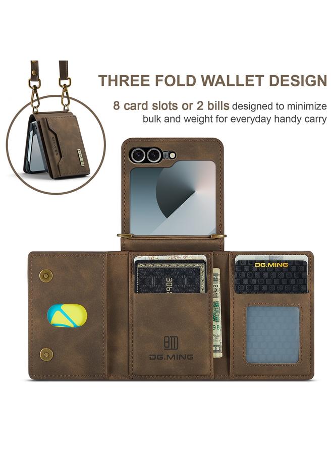 Dg Ming Case For Samsung Galaxy Z Flip6 M2 Series Card Bag Magnetic Leather Phone Case - Image 3