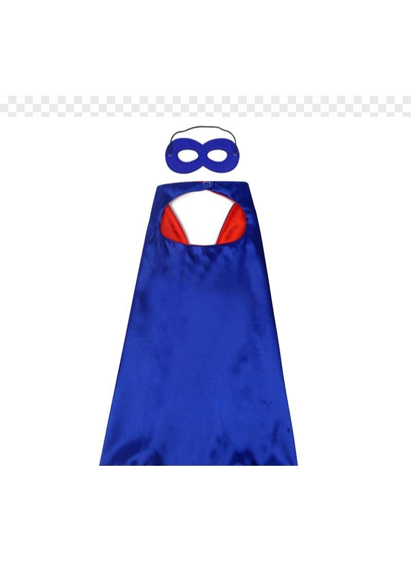 NIBEMINENT Hero Cosplay Costume Solid Two Colored Super Cloak Children Cape Boys Girls Satin Halloween Carnival Party Clothes Role Play - Image 1