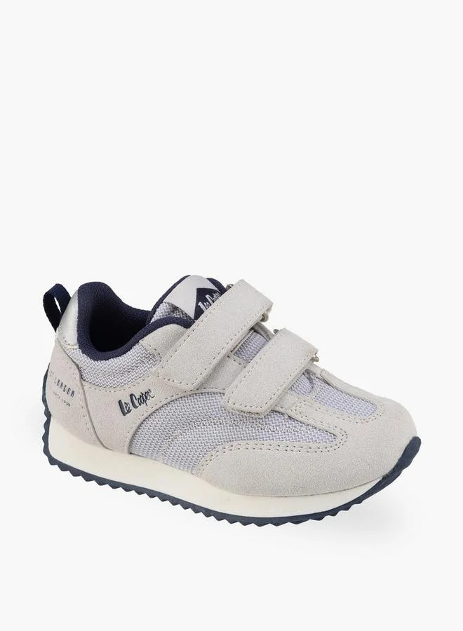 لي كوبر Boys Panelled Hook & Loop Ankle School Sneakers