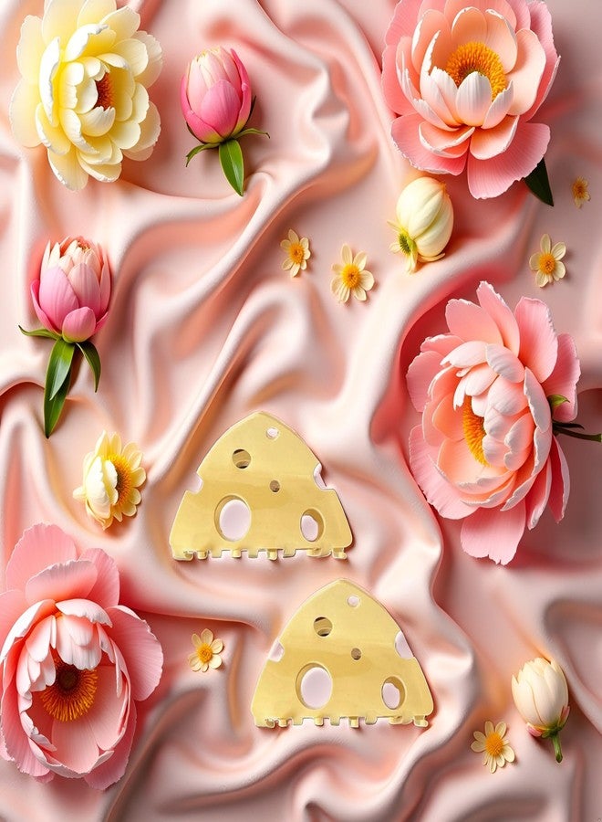 Tnyvm 2Pcs Yellow Hair Clip Headdress Fashion Hollow Shark Clip Cute Y2k Cheese Acetate Hair Claw Party, Clips and Barrettes - Image 5