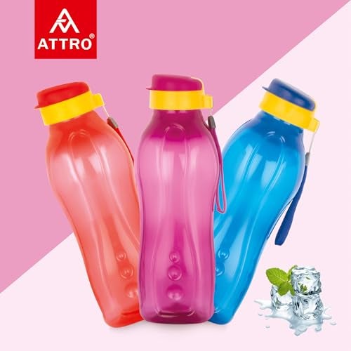 ATTRO Drinkware Gym 1.5-Liter BPA-Free Water Bottle with Leak-Proof Flip-Top Cap, Nylon Strap and Stylish Dark Pink Color for Daily Hydration - Image 3