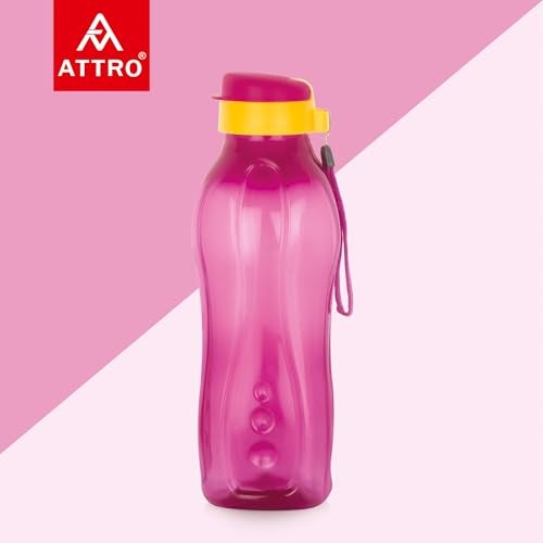 ATTRO Drinkware Gym 1.5-Liter BPA-Free Water Bottle with Leak-Proof Flip-Top Cap, Nylon Strap and Stylish Dark Pink Color for Daily Hydration - Image 5