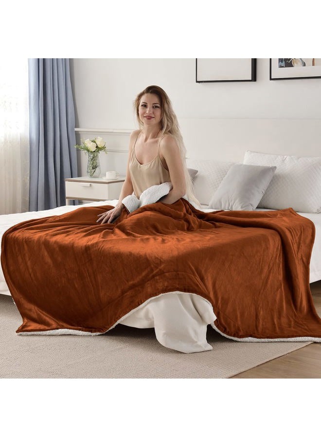 SOCHOW Sherpa Fleece Throw Blanket, Double-Sided Super Soft Luxurious Plush Blanket Throw Size, Caramel, 50"x60" - Image 5