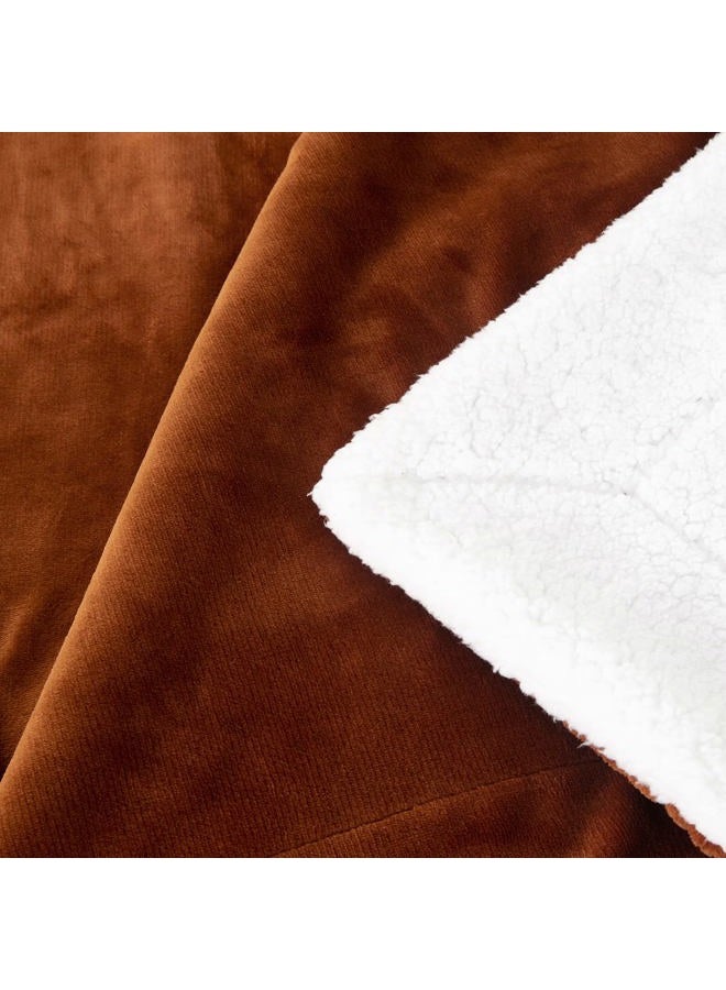 SOCHOW Sherpa Fleece Throw Blanket, Double-Sided Super Soft Luxurious Plush Blanket Throw Size, Caramel, 50"x60" - Image 4