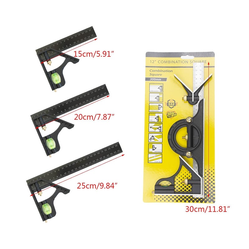 Multifunctional Combination Center Angle Ruler Square Protractor Mobile for Woodworking Metal Working Multifunctional Combination Center Square Protractor Mobile for Woodworking Metal - Image 5