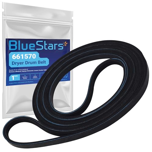 BlueStars Ultra Durable 661570 3387610 Dryer Drum Belt - Compatible with Whirlpool Kenmore - Replaces AP5983729 661570V 3389728 3393999 PS11722115 WED94HEXW0 WED94HEXW1 - Image 1