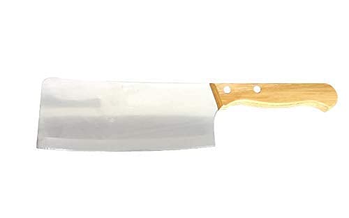 kunya Vegetable Meat Cutter Cleaver Chopping Knife Wooden Handle Chef Butcher Multipurpose Use for Home Kitchen or Restaurant 74 Designed for Kitchen Restaurant Ergonomic Handle - Image 4