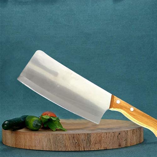 kunya Vegetable Meat Cutter Cleaver Chopping Knife Wooden Handle Chef Butcher Multipurpose Use for Home Kitchen or Restaurant 74 Designed for Kitchen Restaurant Ergonomic Handle - Image 5