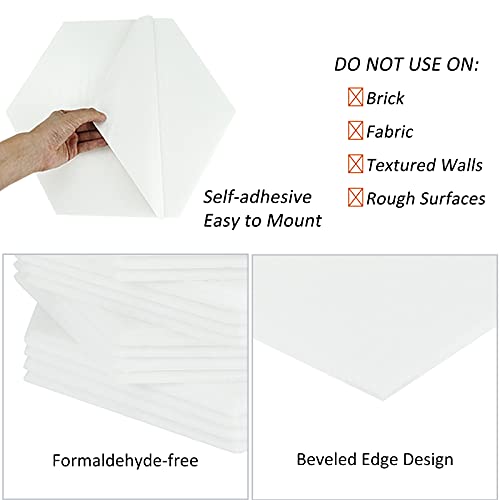 BXI Sound Absorber - 16 Pack Self-adhesive 14.2 X 12.3 X 0.4 Inches Acoustic Absorption Panels, Hexagon Sound Absorbing Panels for Wall and Ceiling Acoustic Treatment - Image 5