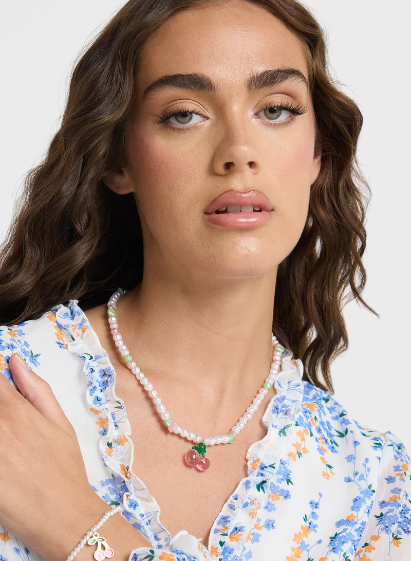 Ginger Pearl Pendant Necklace