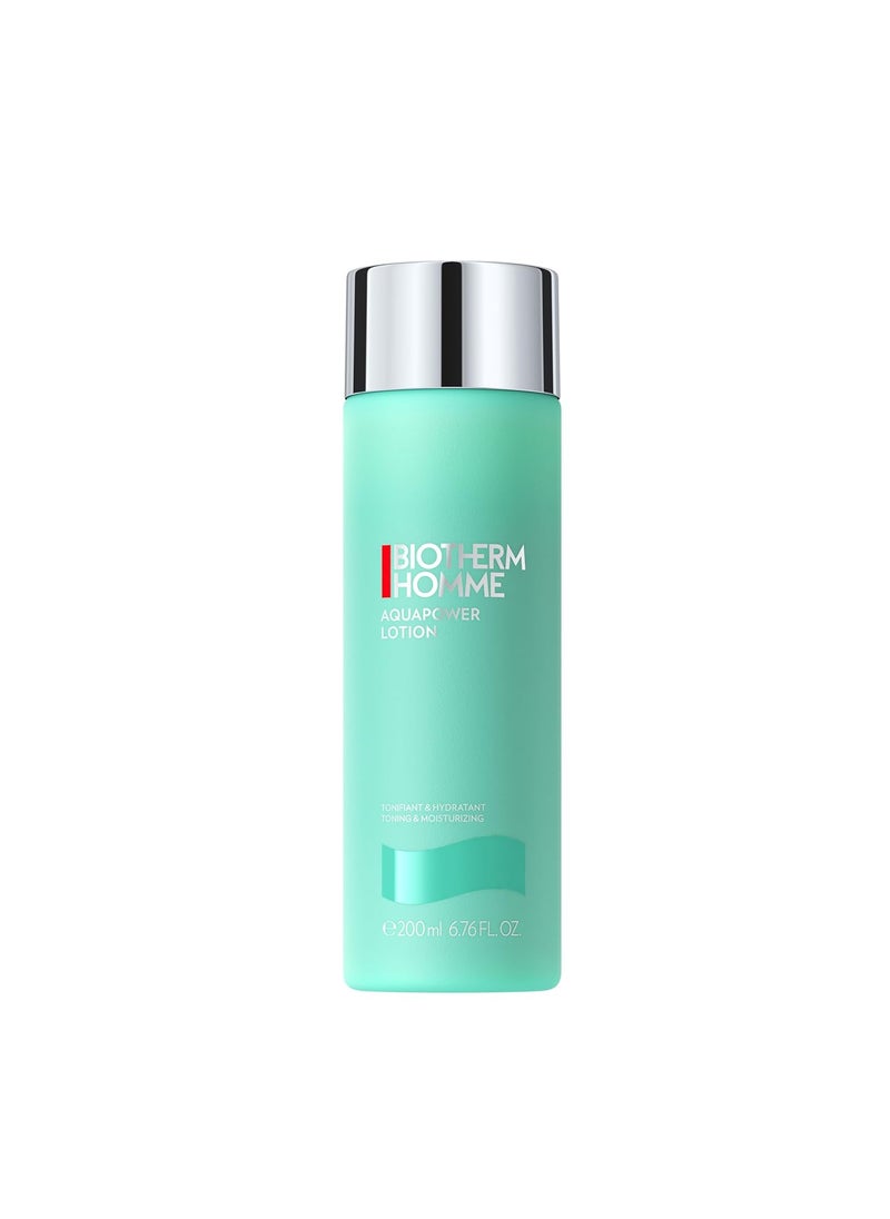 BIOTHERM Biotherm Aquapower Toning & Moisturizing Face Lotion for Men, with Biotech Plankton & Oligo Sugars, Prevents Razor Burn and Skin Redness for Soothed & Hydrated Skin, 6.76 Fl. Oz. 