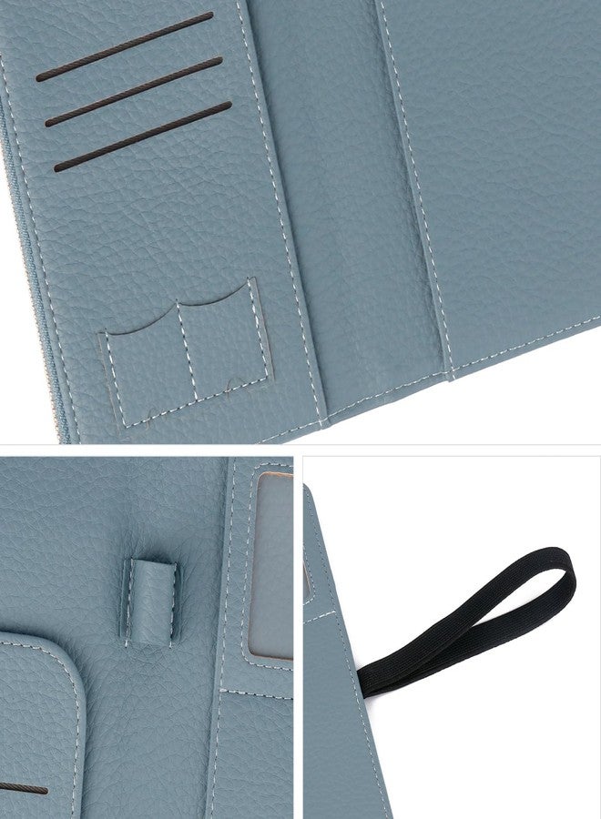 TIGARI Rfid Passport Wallet for Women, Travel Wallet Passport Holder for Travel, Leather Zipper Pocket Card Slots Purses, Travel Document Organizer Waterproof Travel Accessories (Blue) - Image 5