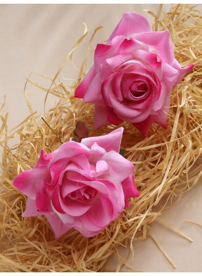Vogue Hair Accessories - Light Weight Rose Flower Bun Maker Juda Pins (Light Pink2) - Image 1