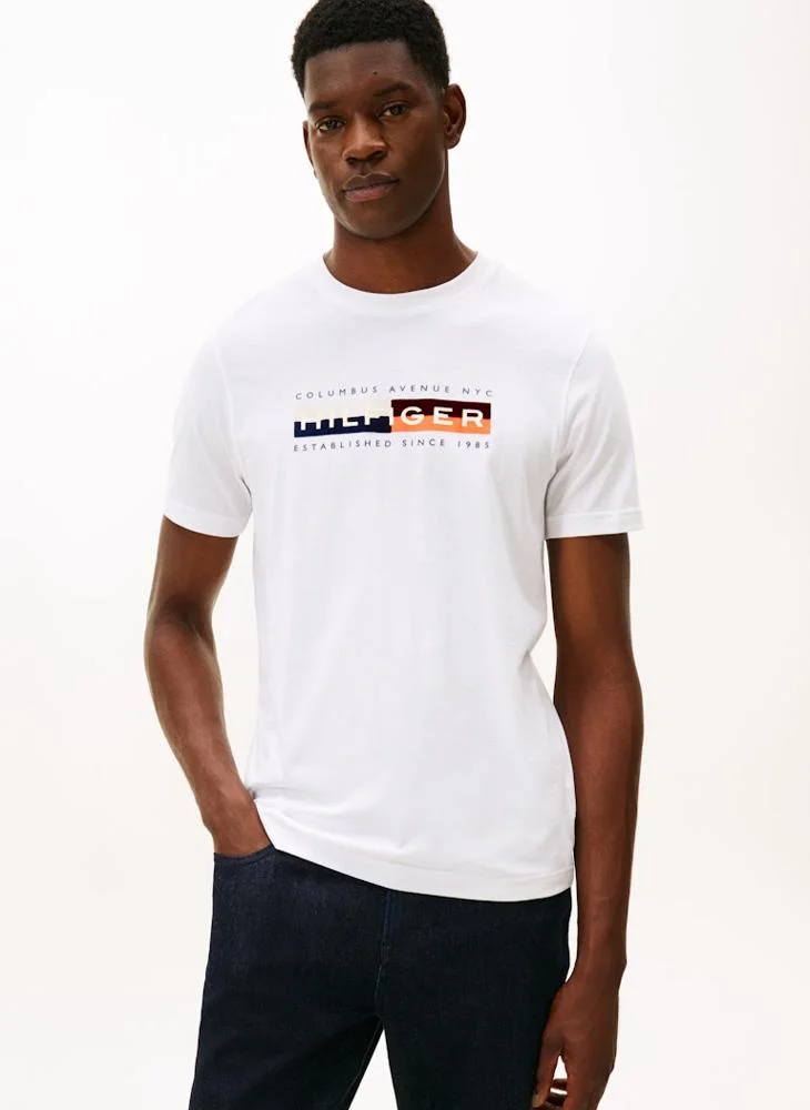تومي هيلفيغر Graphic Crew Neck T-Shirt