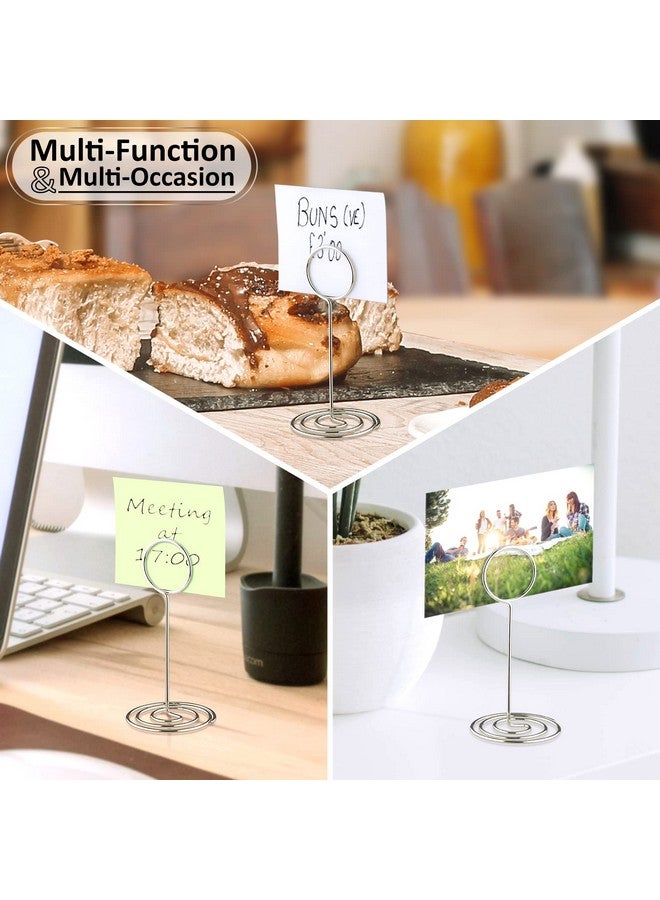 cyrico cyrico 40 Pcs Table Number Place Card Holder, 3.3 Inch Picture Holders for Tables Name Cards Photo Menu Memo Clips Sign, Ideal Table Number Stands for Wedding, Birthday Anniversary Party, Restaurant  - Image 5