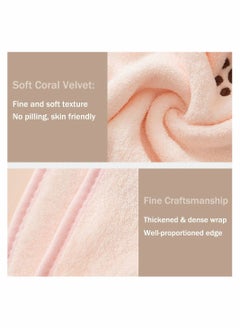 Excefore Cute Hand Towels, 4 Pack Bathroom Towels with Hanging Loop Children Animals Hand Towel, Microfiber Coral Fleece Absorbent Hand Towel for Kitchen Bathroom Bedroom  - Image 4