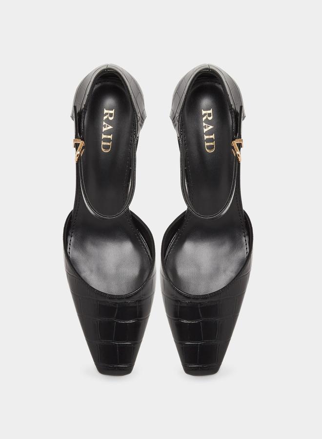 ريد حذاء بكعب سميك بتفاصيل بارزة الملمس - Image 5