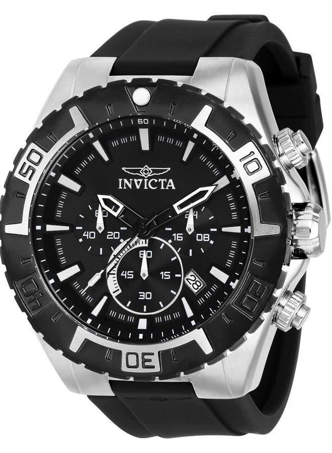 Men's Watch, Black/Silver, Strap
