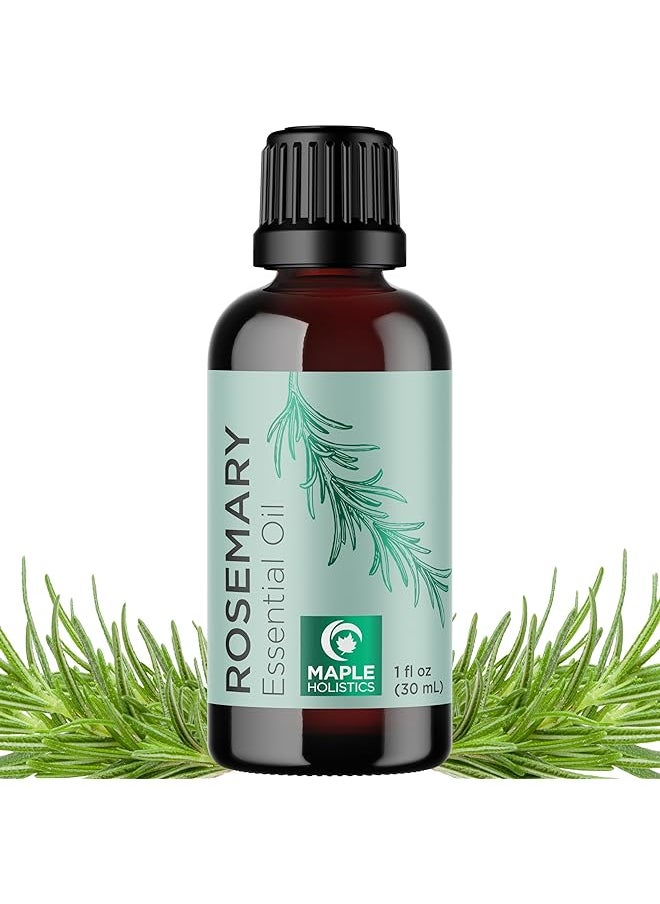 Maple Holistics - Pure Rosemary Oil For Hair Growth Undiluted Rosemary Essential Oil For Hair Skin And Nails And Refreshing Aromatherapy Oil For Diffusers 118Ml Rosemary 30 Ml - Image 1