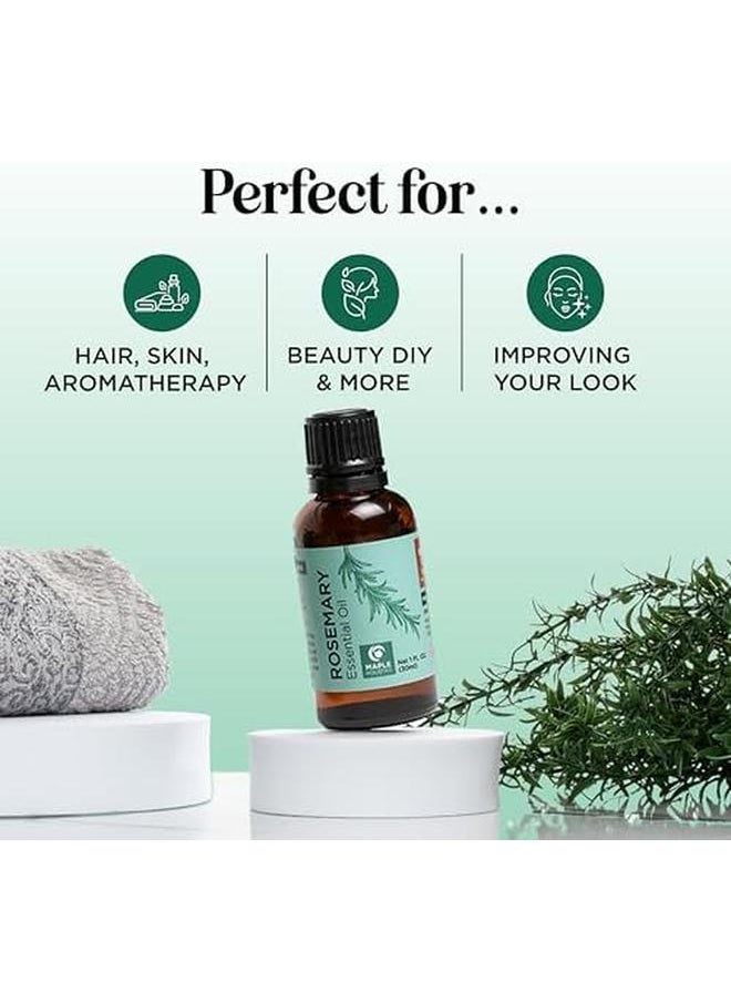 Maple Holistics - Pure Rosemary Oil For Hair Growth Undiluted Rosemary Essential Oil For Hair Skin And Nails And Refreshing Aromatherapy Oil For Diffusers 118Ml Rosemary 30 Ml - Image 1