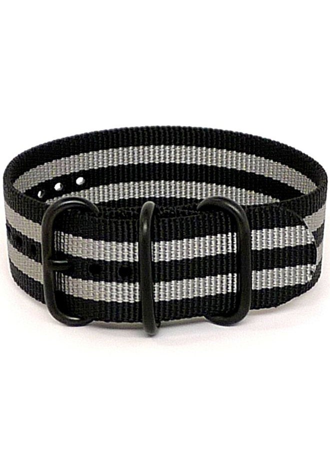 Da Luca Ballistic Nylon Military 1 Piece Watch Strap (PVD Buckle) 18mm 20mm 22mm 24mm 26mm, Bond, 20mm, Military - Image 1