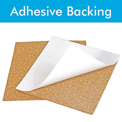 Millennial Essentials 100 Pack Self-Adhesive Cork Squares 4 x 4 Inches Cork Tiles Backing Sheets for Coasters and DIY Crafts - Image 4