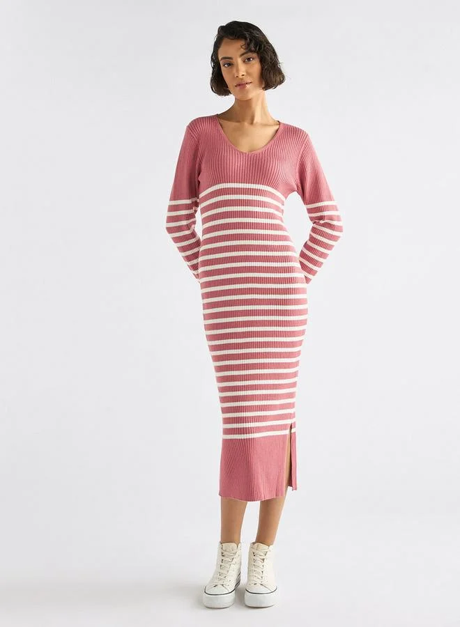Splash FAV Striped Knit Dress