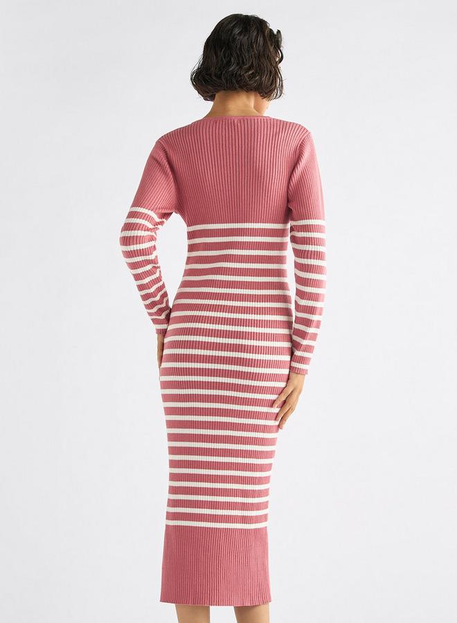 Splash FAV Striped Knit Dress - Image 3