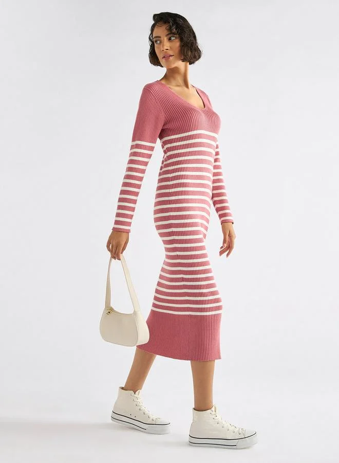 Splash FAV Striped Knit Dress