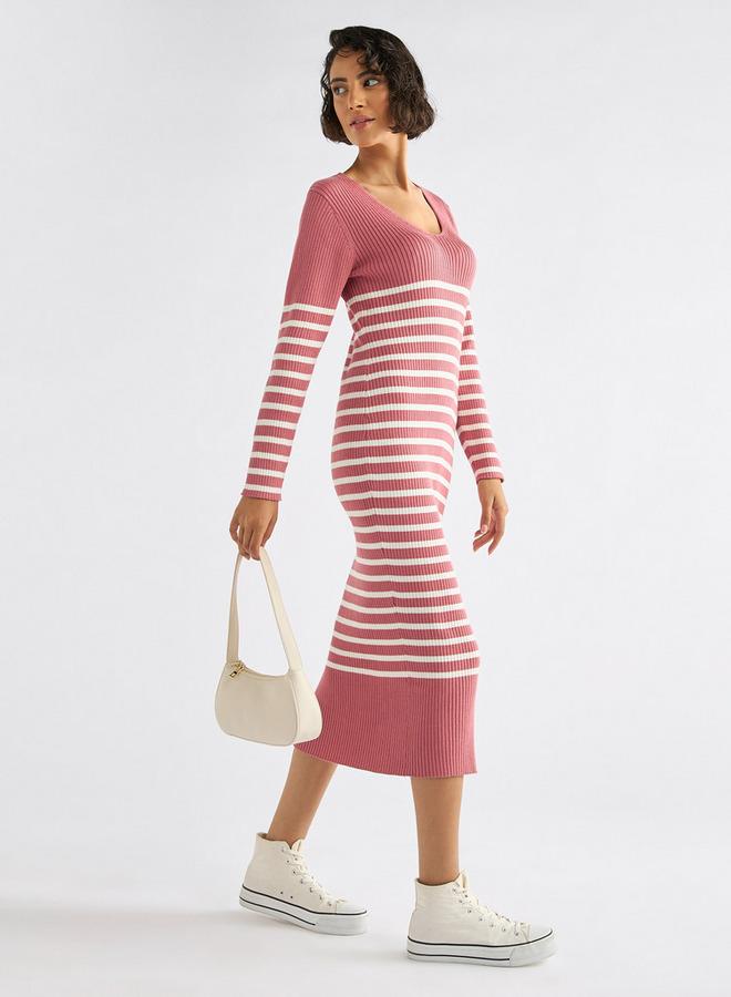 Splash FAV Striped Knit Dress - Image 2