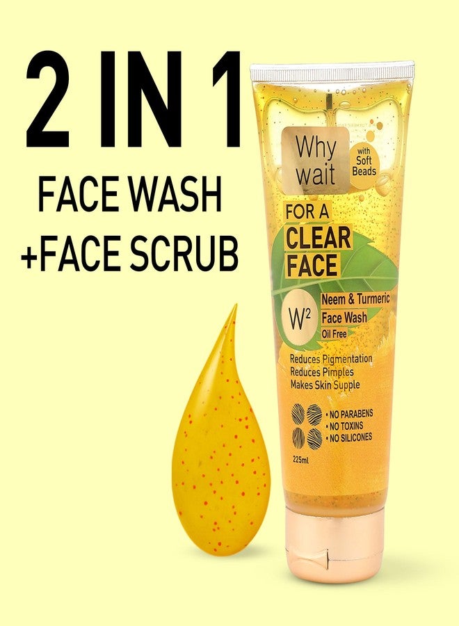 W2 Neem & Turmeric Face Wash | Daily Use Face Wash | Suitable for All Skin Types - 225 ml - Image 2