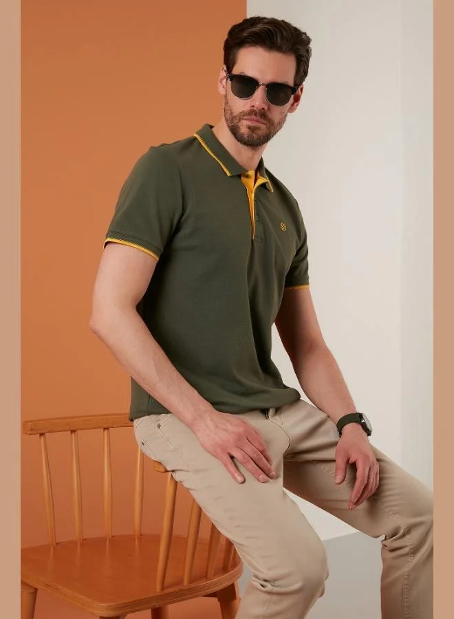 Buratti  Buratti 100% Cotton Buttoned Regular Fit Polo Collar T Shirt Men's POLO COLLAR T SHIRT 5902118 for Men | Best Price UAE