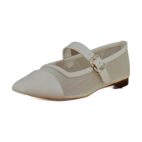 Sam Edelman Women's Miranda Mary Jane Flat, Modern Ivory, 7.5 - Image 1