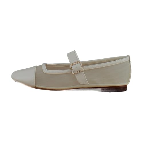 Sam Edelman Women's Miranda Mary Jane Flat, Modern Ivory, 7.5 - Image 2