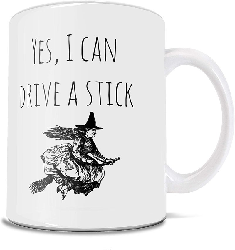 Trend Setters Halloween  I Can Drive Stick  Witch  Funny Coffee or Tea Mug  Perfect for gifting or collecting Ltd - Image 5