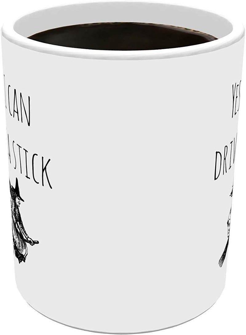 Trend Setters Halloween  I Can Drive Stick  Witch  Funny Coffee or Tea Mug  Perfect for gifting or collecting Ltd - Image 4