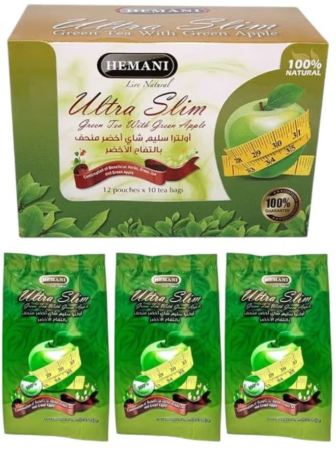 Ultra Slim tea, green tea with green apple, 12 bags - pzsku/Z7E8C28D89C4146132647Z/45/_/1738100954/5caedf16-898a-4502-a0e4-4e998417a5a5