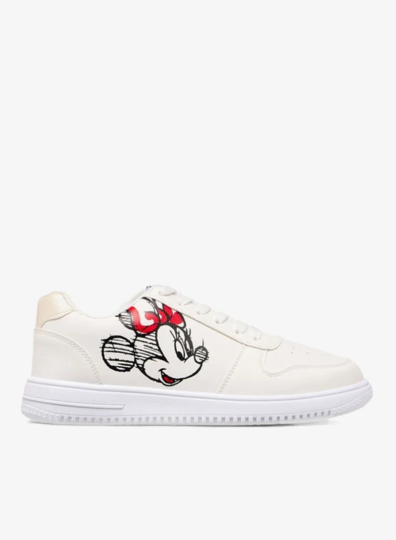 Disney Women Minnie Mouse Print Lace-Up Sneakers