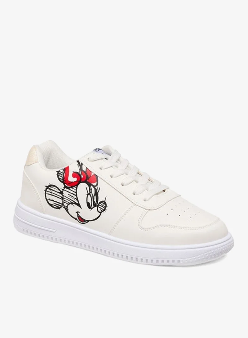 Disney Women Minnie Mouse Print Lace-Up Sneakers