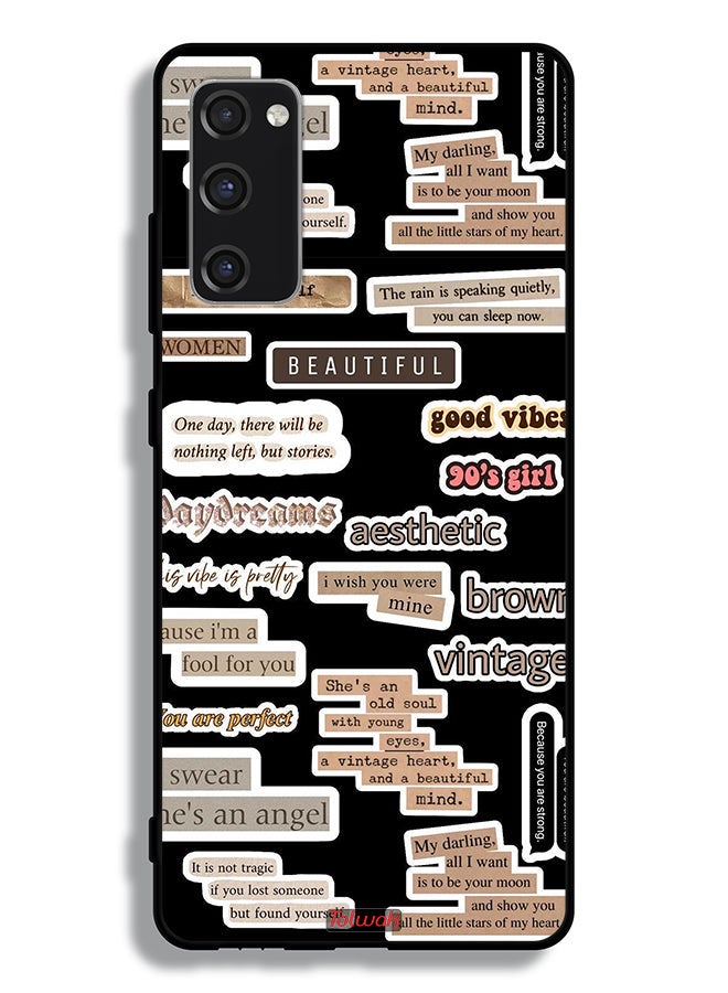 Tolwak Samsung Galaxy S20 FE Protective Case Cover Beautiful Quotes Stickers - Image 2